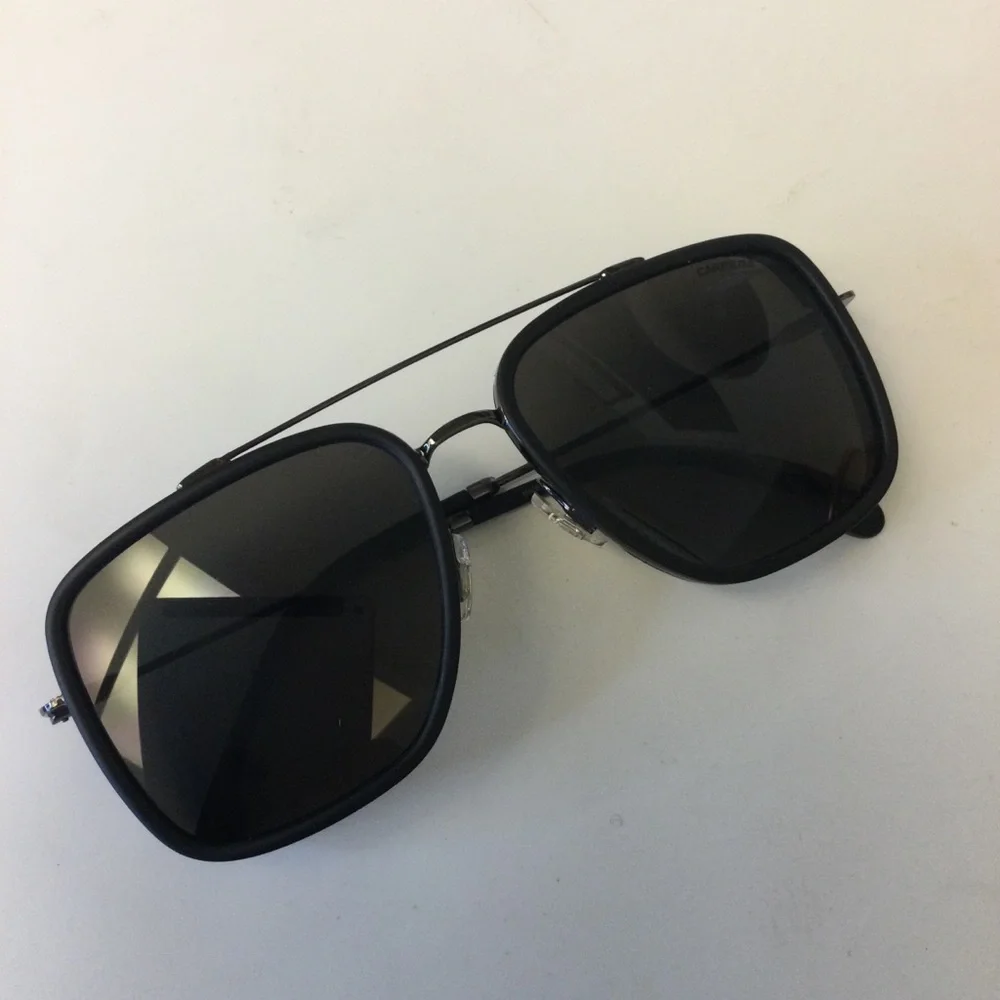 CARRERA 207/S V81IR Dark Ruthenium/Grey 57-18-145mm MENS SUNGLASSES NWOT